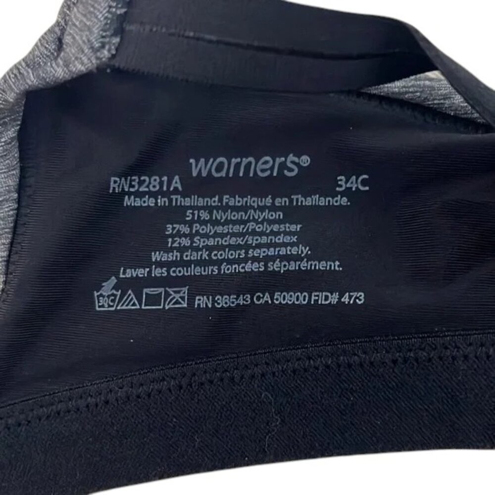 Warners Play It Cool Stay Cool and Dry Wireless Lift Comfort Bra 34C - Picture 7 of 8